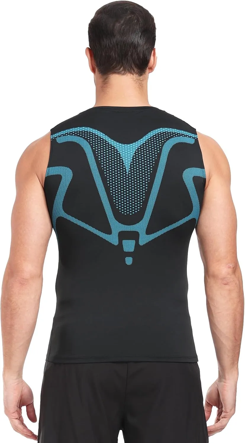 3Pack Mens Running Sport Tank Tops Dry Fit Gym Wicking Athletic Mesh Breathable Cool Workout Sleeveless Shirts Base Layer