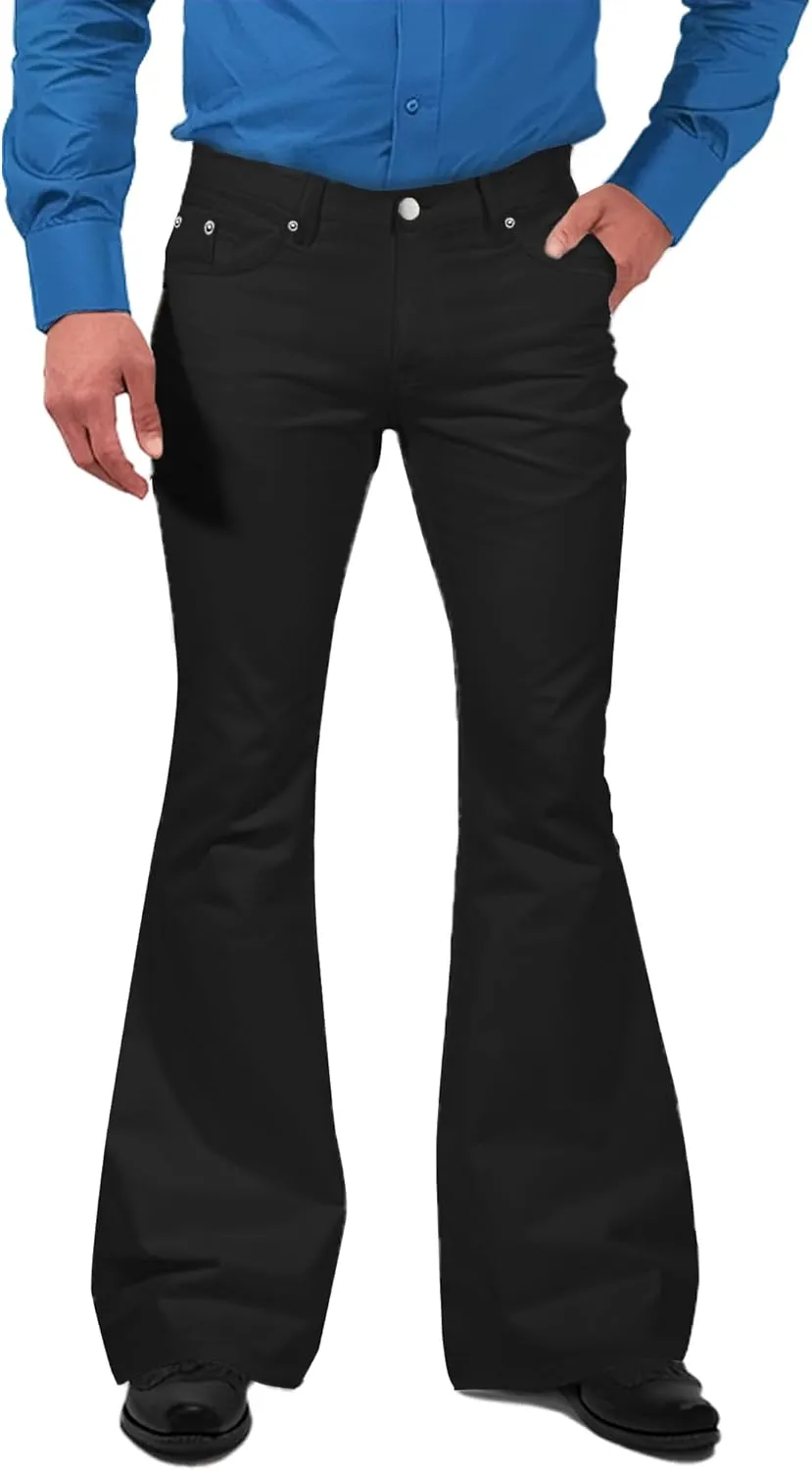 70s Disco Pants for Men,Mens Bell Bottom Jeans Pants,60s 70s Bell Bottoms Vintage Denim Pants Jeans for Men