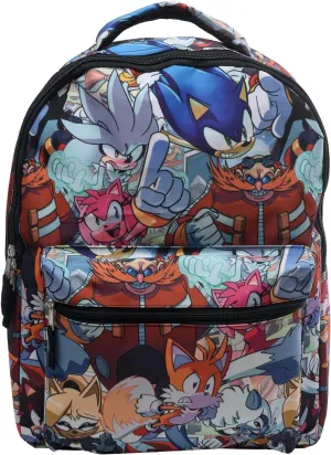 AI ACCESSORY INNOVATIONS Sonic The Hedgehog Backpack: Engaging School Bag with Sonic Characters for Kids & Adults - Durable & Comfortable Everyday Gear