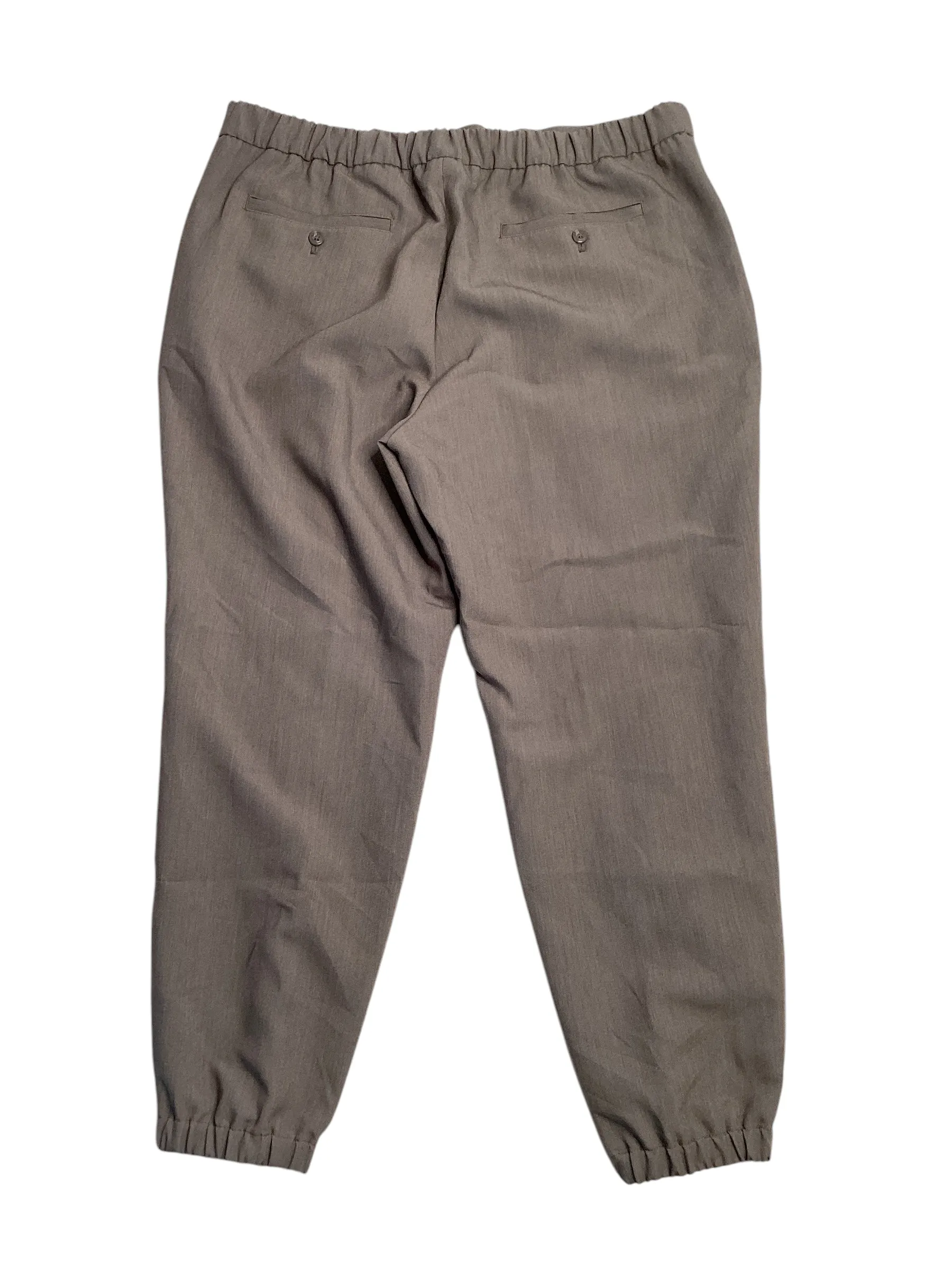 Alfani Men's Regular Fit Stretch Pleated Jogger Pants Taupe Heather Brown Large