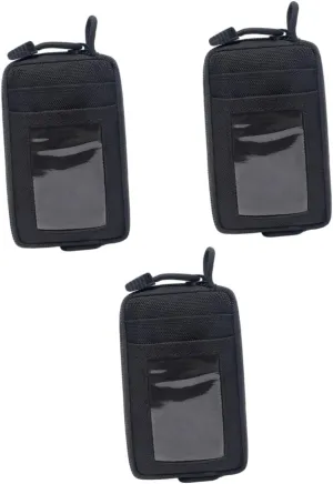 Amosfun 3 Pcs Nylon Travel Waist Bag Small Money Bag for Men Comfortable Waist Pouch Storage for Cards and Coins