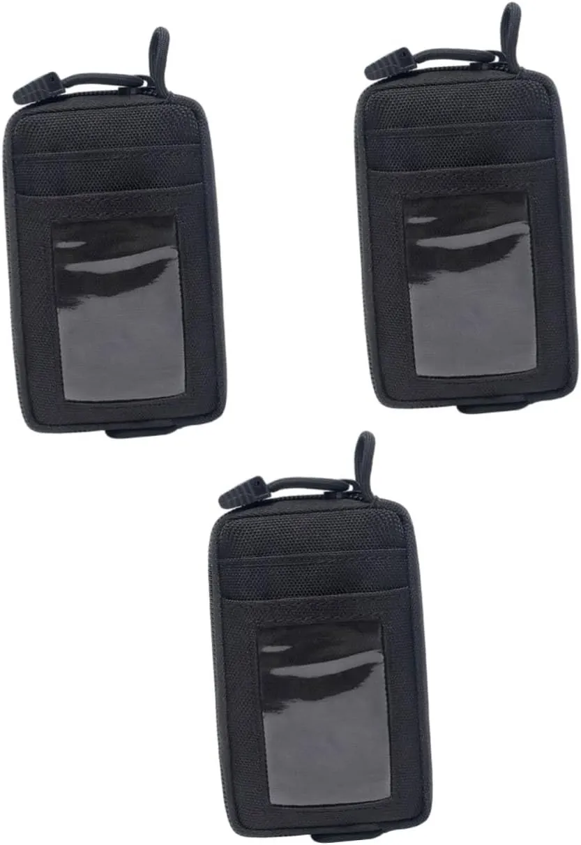 Amosfun 3 Pcs Nylon Travel Waist Bag Small Money Bag for Men Comfortable Waist Pouch Storage for Cards and Coins