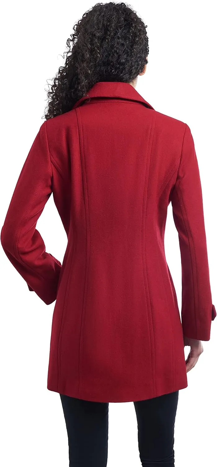 Anne Klein Women's Classic Double Breasted Wool Coat