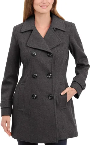 Anne Klein Women's Classic Double Breasted Wool Coat
