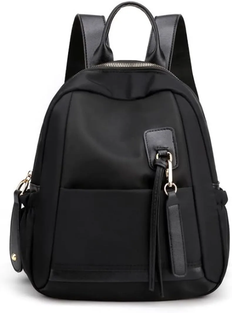 Backpack for women Ladies Casual Oxford Cloth Large Capacity Light And Versatile Travel Bag (Black)