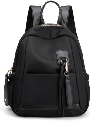 Backpack for women Ladies Casual Oxford Cloth Large Capacity Light And Versatile Travel Bag (Black)