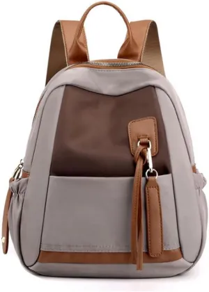 Backpack for women Ladies Casual Oxford Cloth Large Capacity Light And Versatile Travel Bag (Khaki)