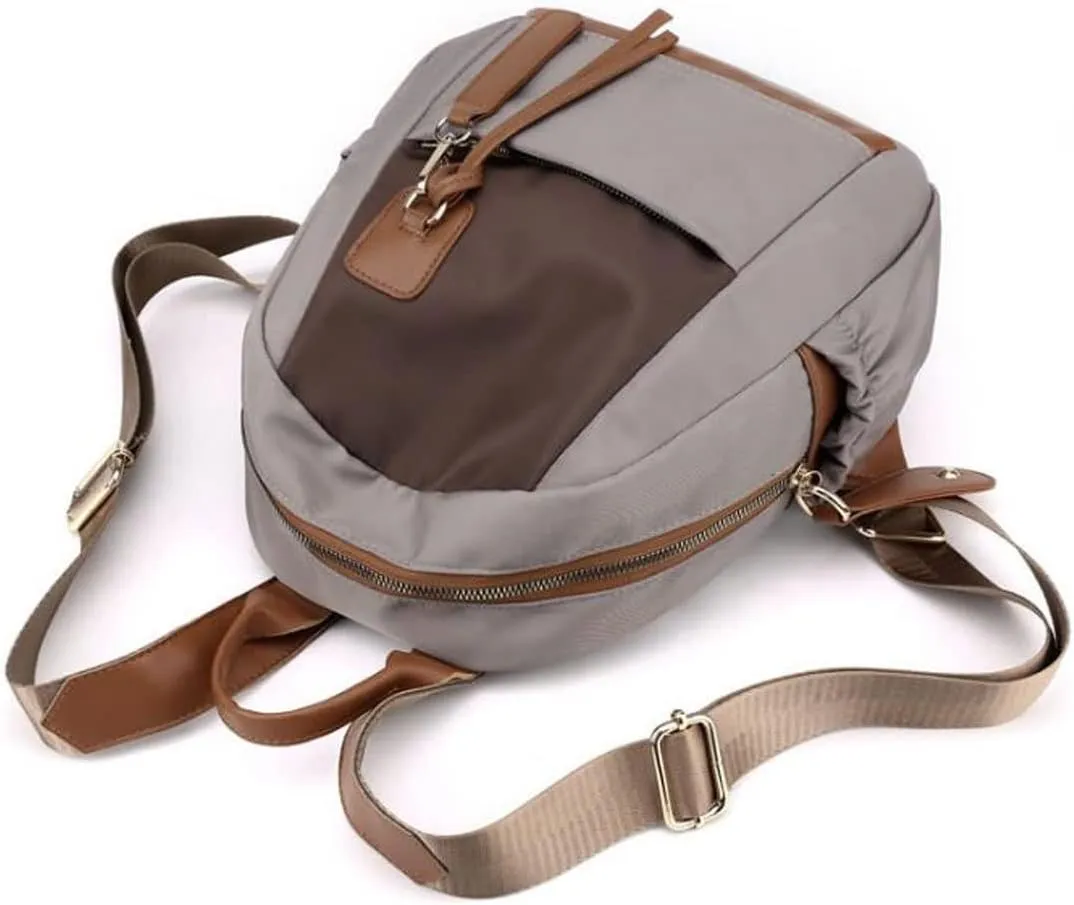 Backpack for women Ladies Casual Oxford Cloth Large Capacity Light And Versatile Travel Bag (Khaki)