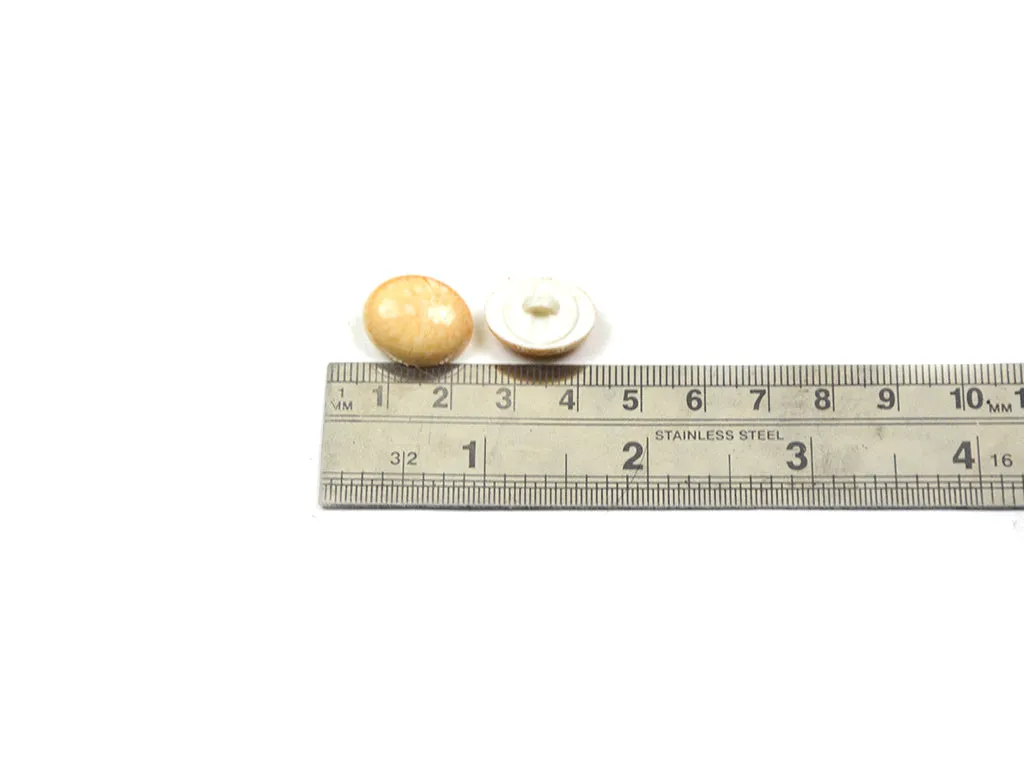 Beige Oval Marble Look Acrylic Buttons