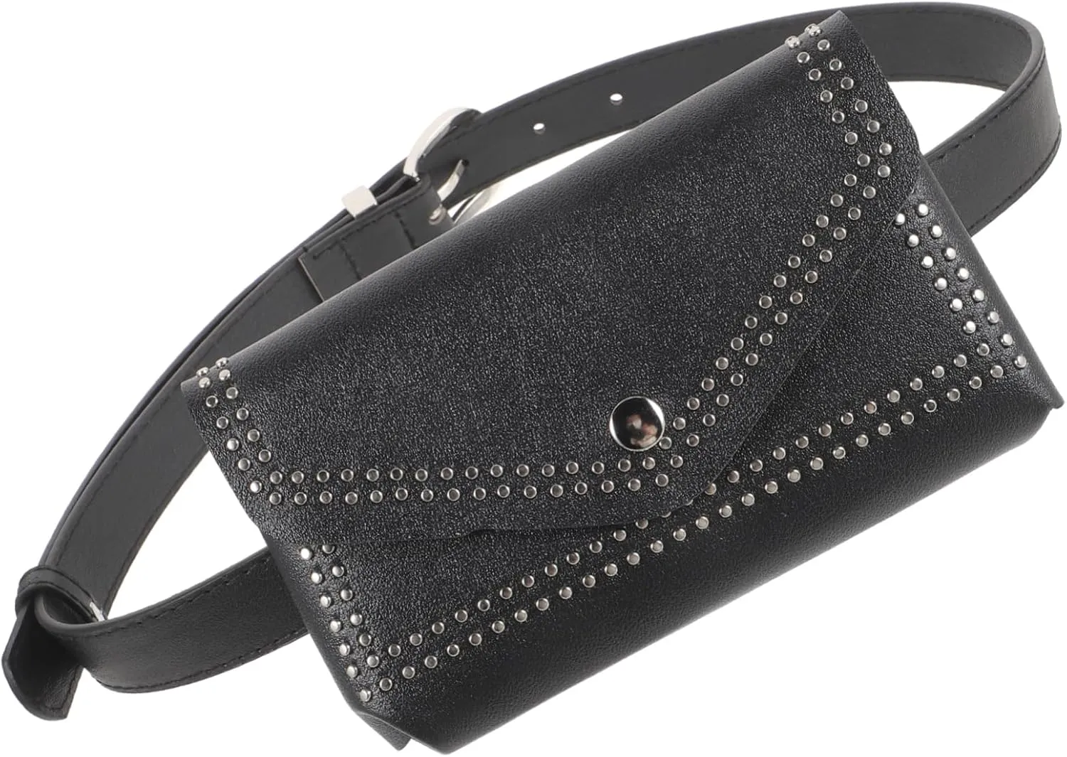 BESPORTBLE Chic Belt Bag for Women Punk Waist Bag Leather Stylish Shape Versatile Accessory