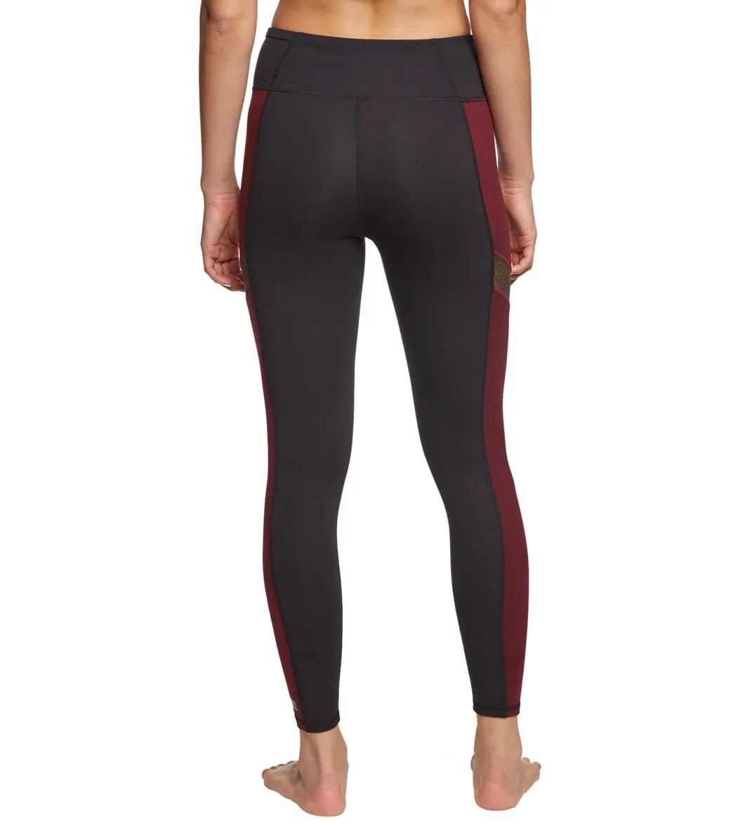 Betsey Johnson Colorblock Metallic Insert 7/8 Yoga Leggings