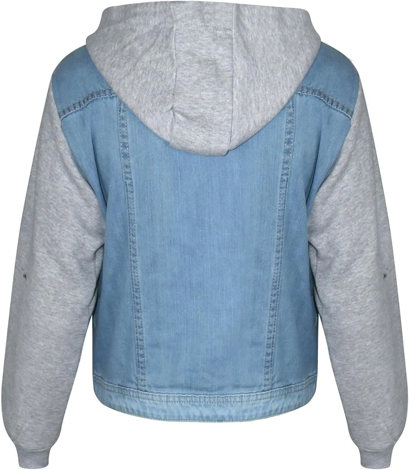 Boys Denim Jacket Long Sleeves Fleece Comfortable Button Closure Hooded Jackets Coat For Every Party Age 2-14