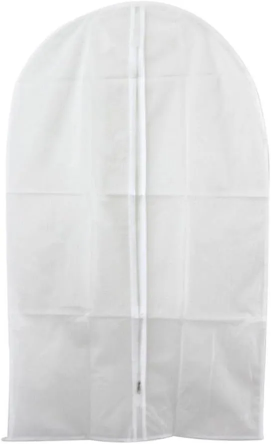 Bringsine Hanging Garment Bag Lightweight Clear Full Zipper Suit PEVA Moth-Proof Breathable Dust Cover for Closet Clothes Storage See-Through Travel Organizer Dress Pack of 5 (60 x 80CM)