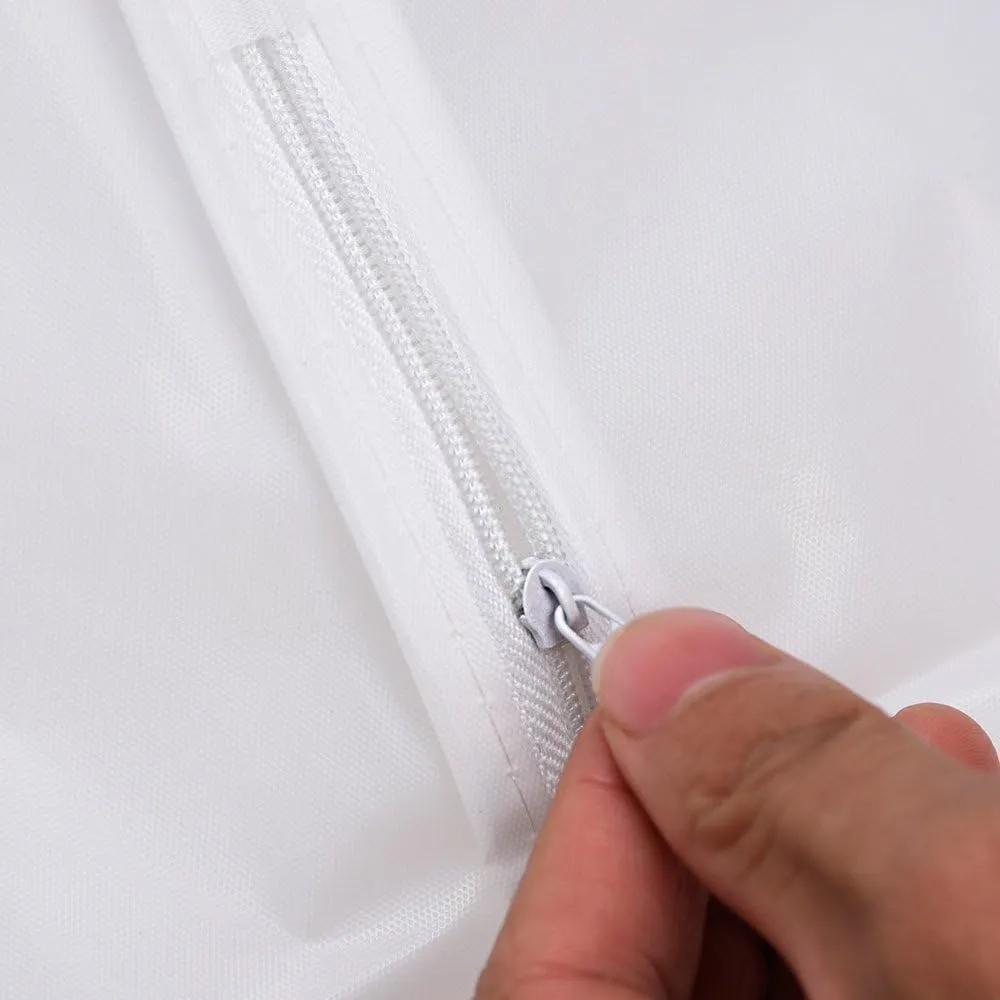 Bringsine Hanging Garment Bag Lightweight Clear Full Zipper Suit PEVA Moth-Proof Breathable Dust Cover for Closet Clothes Storage See-Through Travel Organizer Dress Pack of 5 (60 x 80CM)