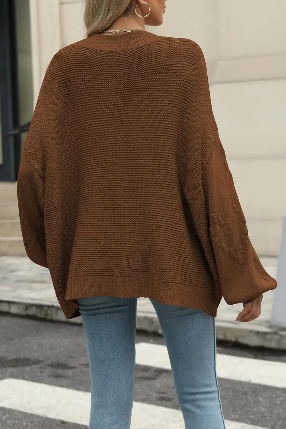 Cakulo Womens 2024 Oversized Chunky Cardigan Sweaters Fall Fashion Open Front Knit Long Sleeve Pockets Cardigans