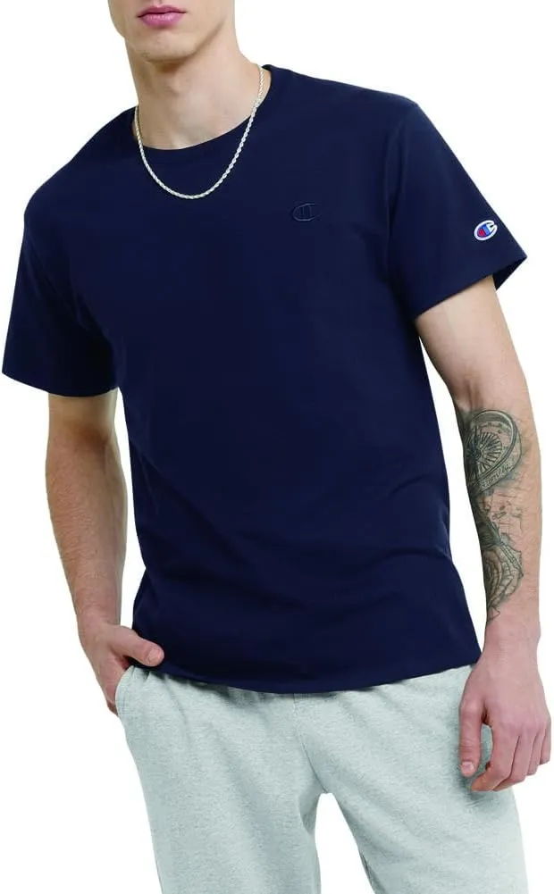 Champion Mens Classic T-shirt, Everyday Tee For Men, Comfortable Soft (Reg. Or Big & Tall), Navy, XX-Large US
