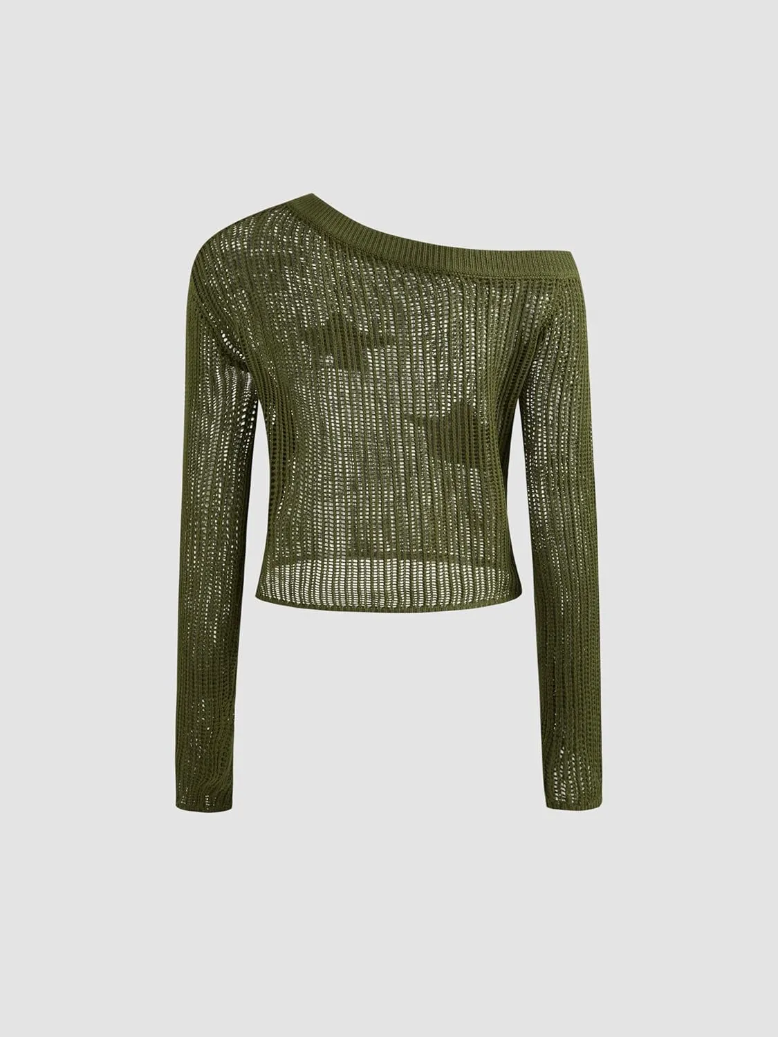 CIDER Women's Trendy Asymmetrical Neck Geometric Long Sleeve Shirts Star Sweater
