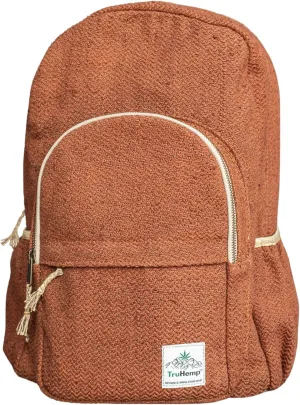 Classic Hemp Backpack, Brown  Stylish & Durable Backpack, Comfortable Adjustable Straps, Multiple Compartments, Ideal for Travel, Hiking & Daily Use