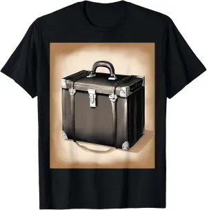Classic Leather Briefcase Vintage Carries Graphic T-Shirt