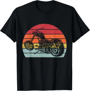 Classic Motorcycle Biker Retro Vintage Sunset T-Shirt