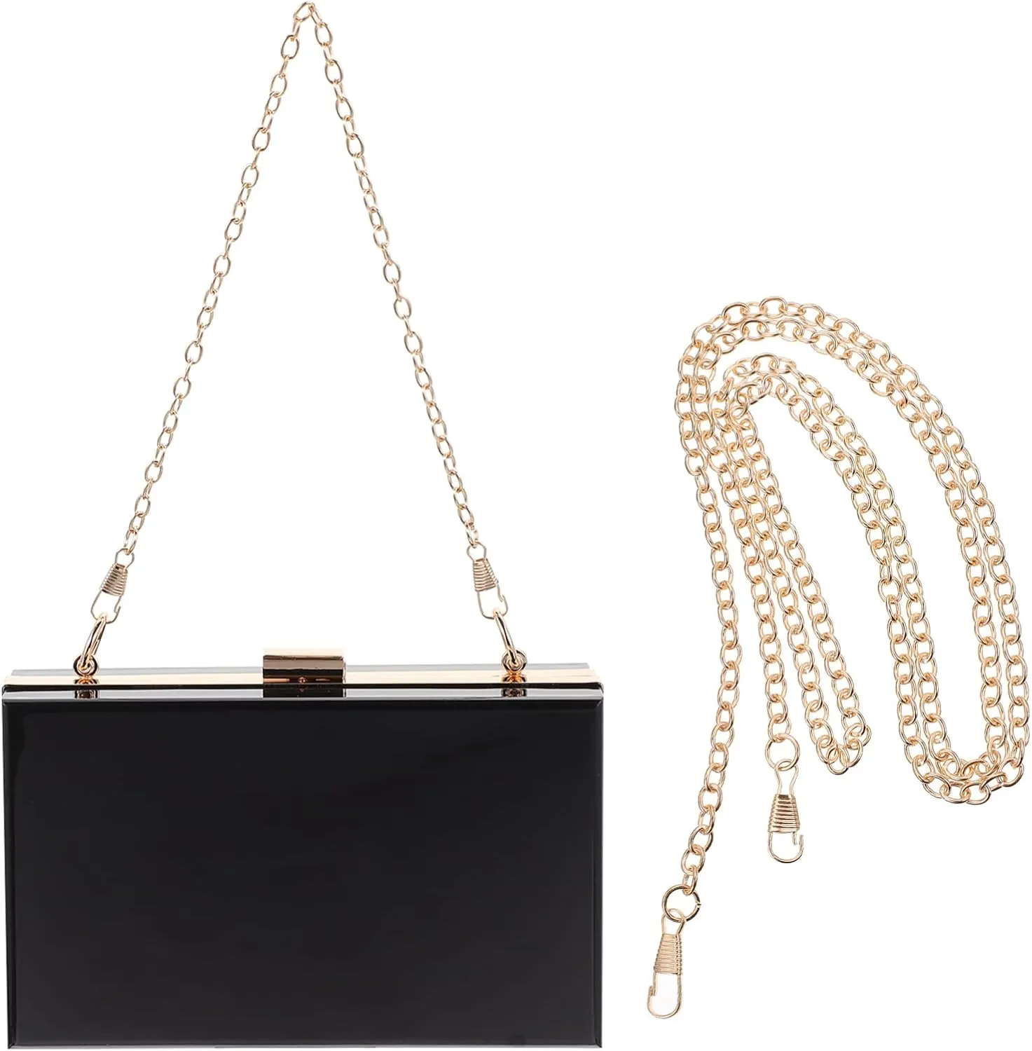 Clear Tote Handbag Acrylic Party Handbag Trendy Purse Black Clear Purse Clutch