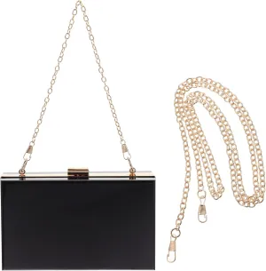 Clear Tote Handbag Acrylic Party Handbag Trendy Purse Black Clear Purse Clutch