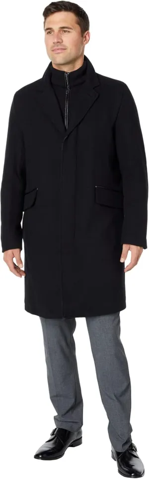 Cole Haan Men's Classic Wool Long Twill Coat