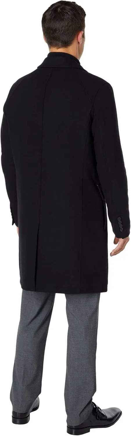 Cole Haan Men's Classic Wool Long Twill Coat