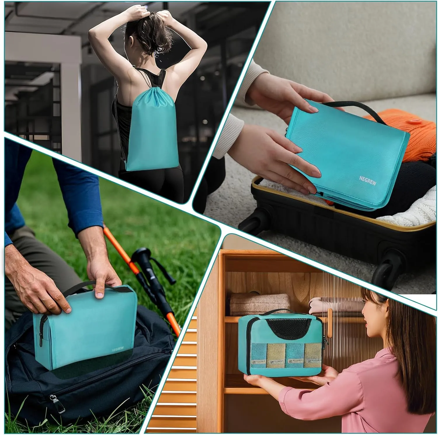 Compression Packing Cubes for Travel, 8 Set Packing Cubes for Suitcases, Breathable Mesh Travel Bags Organizer for Luggage Lightweight Vacation Essentials Accessories (Green)