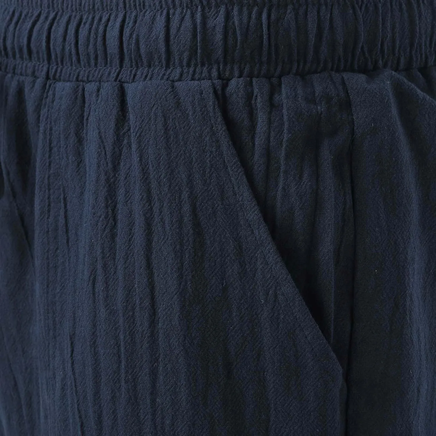 Cotton Linen Beach Trousers for Men Elastic Waist Drawstring Breathable Summer Casual Pants Loose Fit Workout Sweatpants