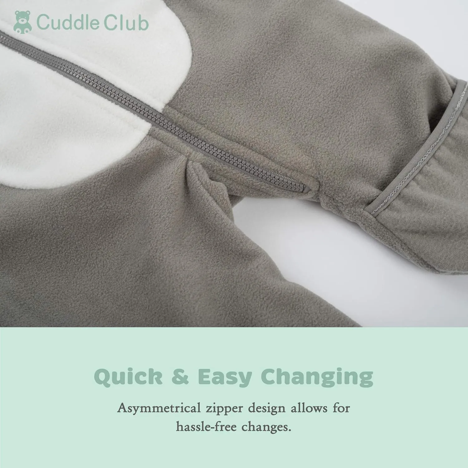 Cozy Fleece Bunting - Baby & Toddler Kids Fleece Bodysuit with Elastic Waist  Hooded One Piece Jumpsuit