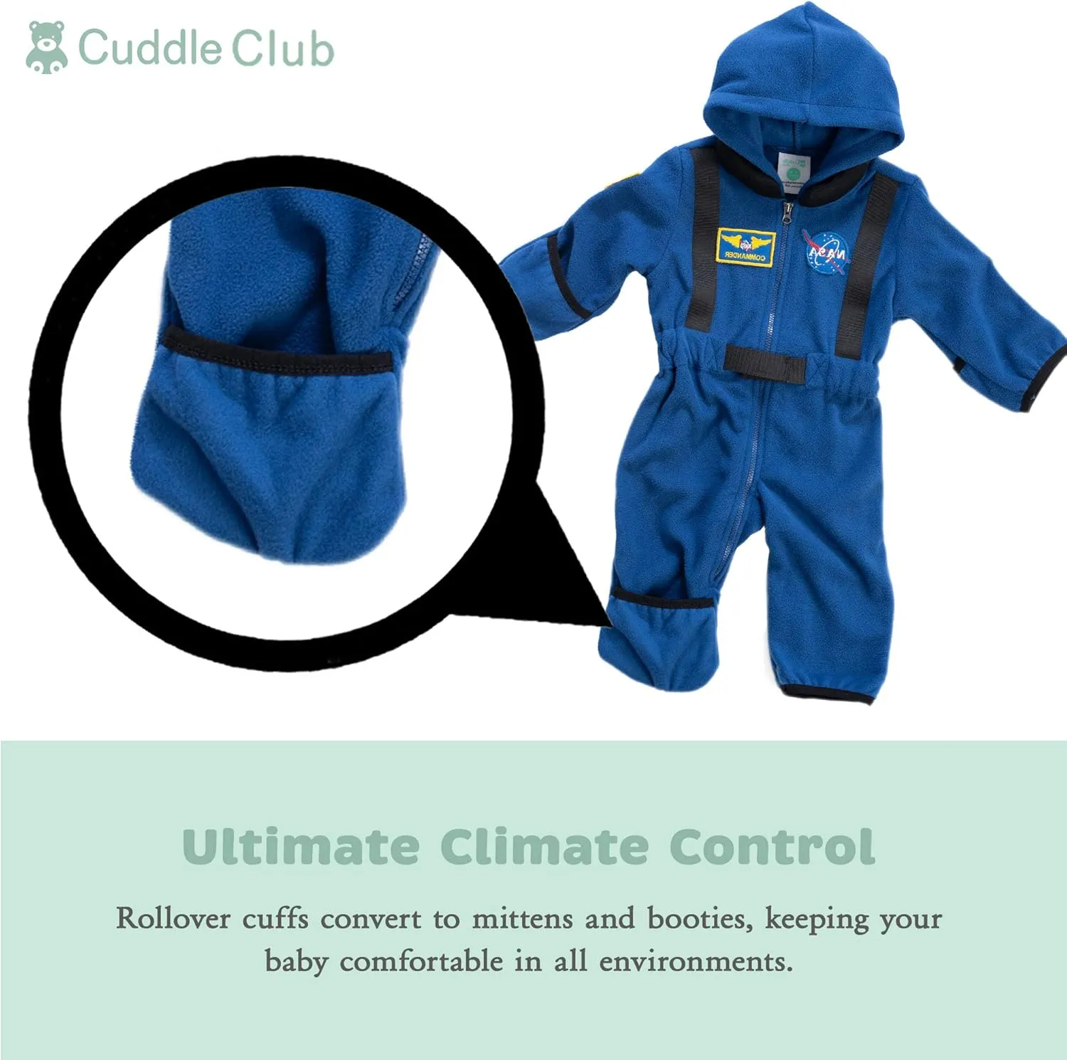 Cozy Fleece Bunting - Baby & Toddler Kids Fleece Bodysuit with Elastic Waist  Hooded One Piece Jumpsuit
