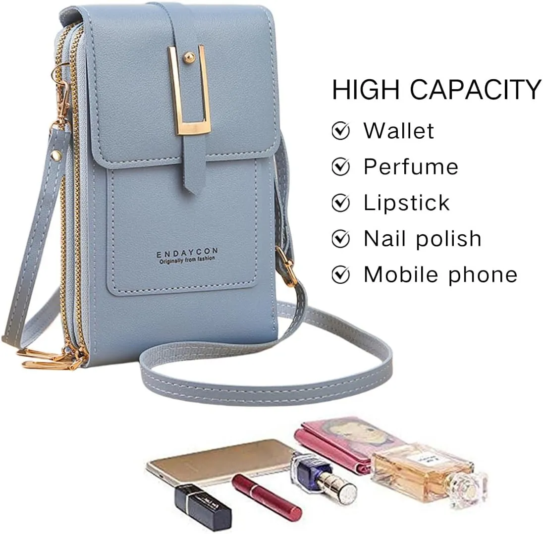 Crossbody Bags for Women, Small Touchscreen Purse, Trendy Shoulder Wallet with Card Slots