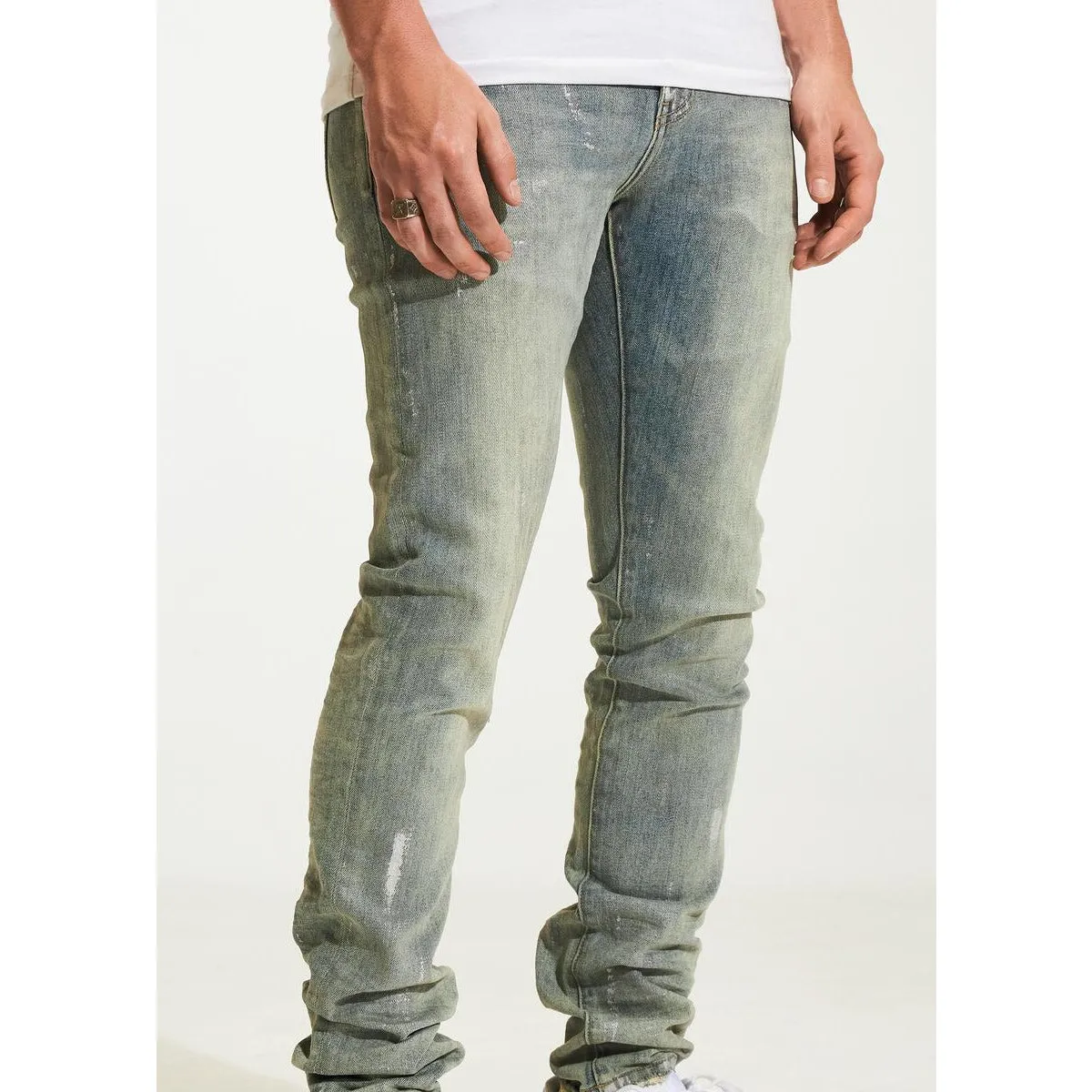 Crysp Denim Atlantic Stone Glitter Jeans (CRYH22-211)
