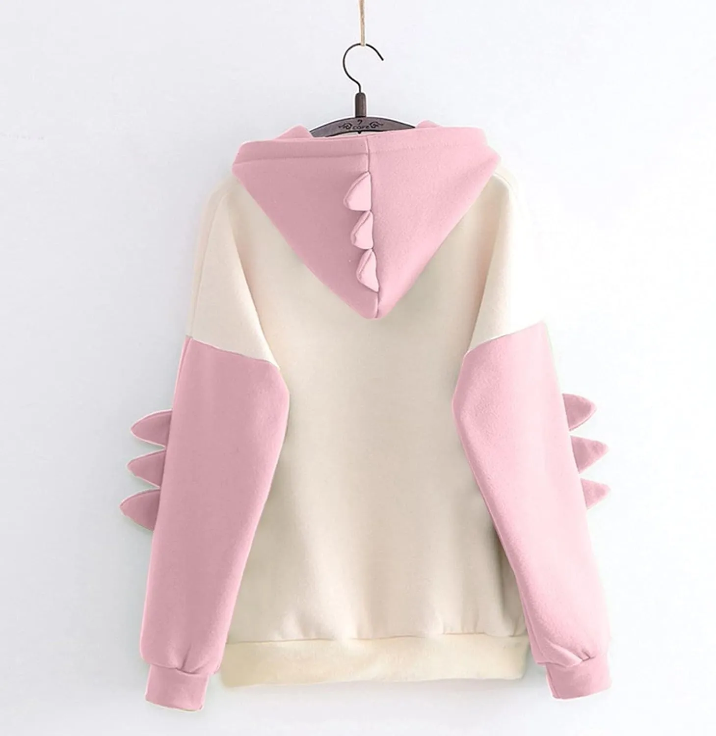 Cute Hoodies for Women Teen Girls Crewneck Dinosaur Long Sleeve Hooded Pullover Sweatshirt Oversized Fall Cartoon Hoodie