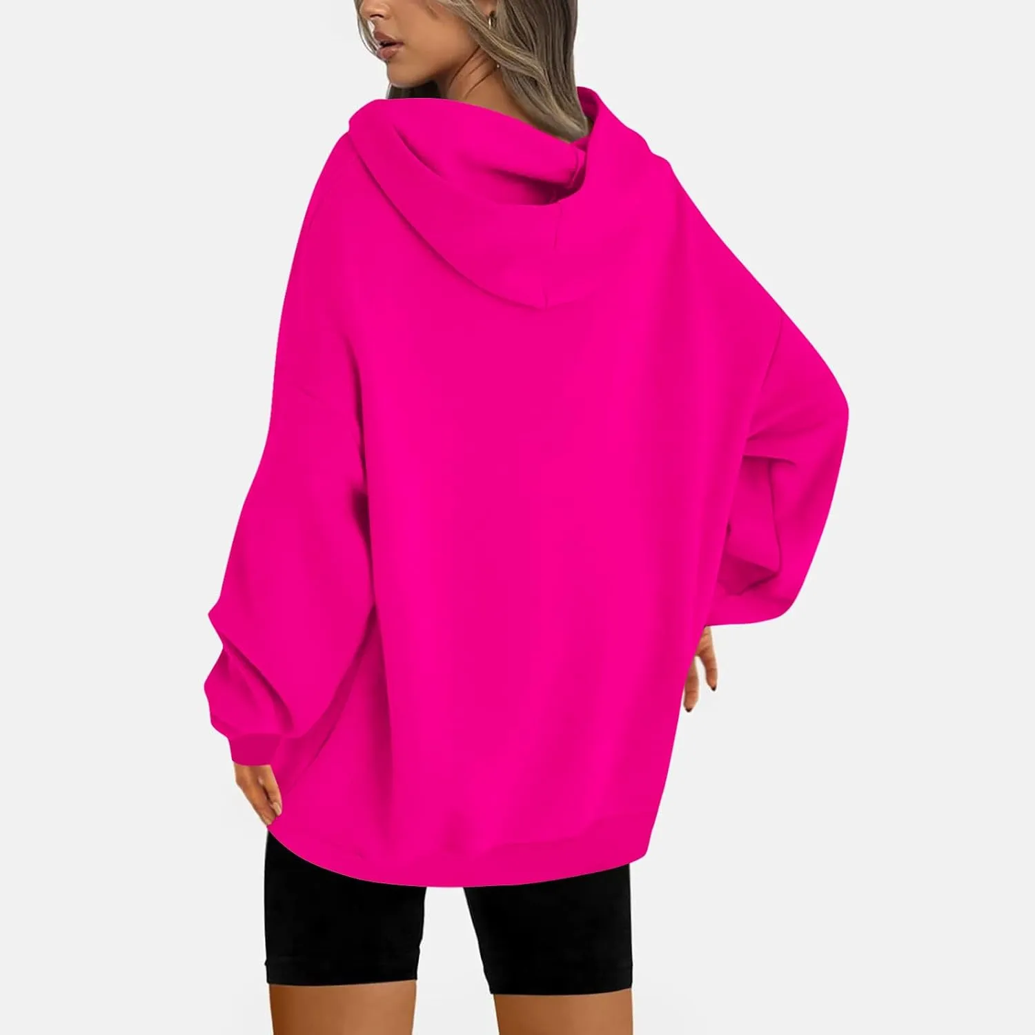 Cute Ladies Gym Cozy Sweatshirt, 2024 Fall Oversized Hooded Pullover Long Sleeve, Teens Clothing Outfits
