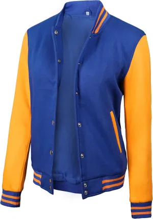 Decrum Varsity Jacket Women - Trendy Womens Letterman Jackets Highschool Baseball Bomber