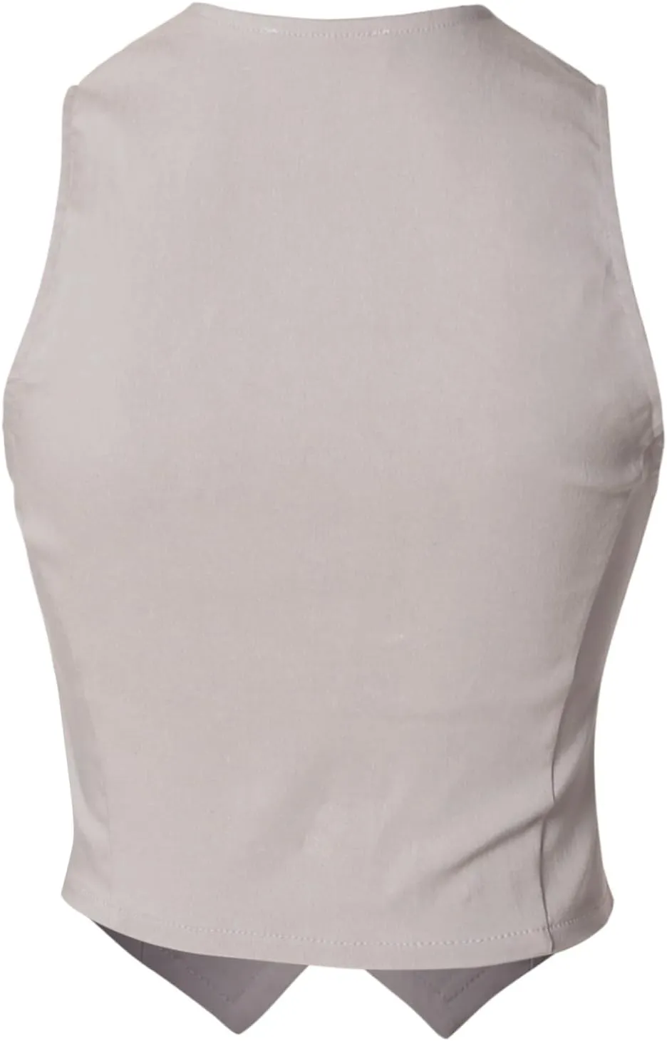 Design by Olivia Women's Dressy Casual Versatile Cropped Button Front Suit Vest Waistcoat