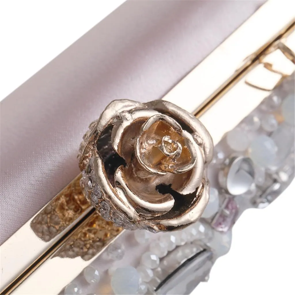 Diamonds Beaded Embroidery Bag Clutch Bag Versatile Evening Party Bag Evening Bag Small Square Bag