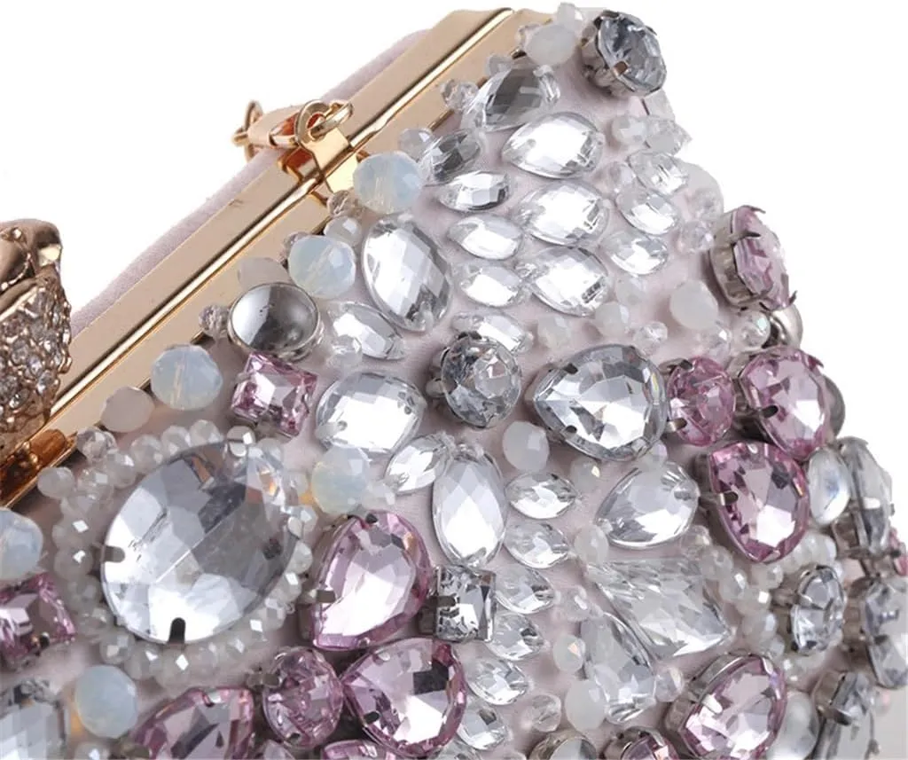 Diamonds Beaded Embroidery Bag Clutch Bag Versatile Evening Party Bag Evening Bag Small Square Bag