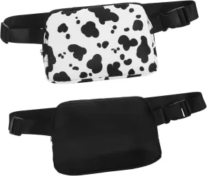 Didiseaon Elegant 2 Pcs Fanny Packs Fashion Waist Packs for Travel Hiking Running Men or Women Comfortable Design Workmanship
