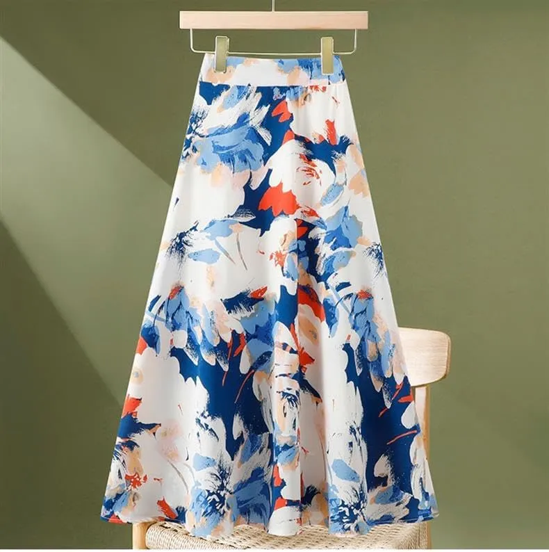 Elegant Long Skirts for Women - Maxi Skirt, Trendy Summer Style-A