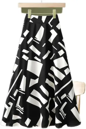 Elegant Long Skirts for Women - Maxi Skirt, Trendy Summer Style-A