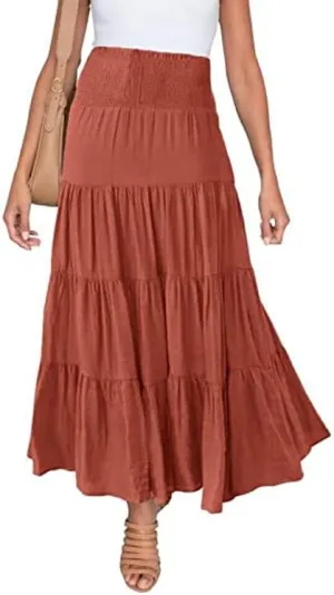 Elegant Long Skirts for Women - Maxi Skirt, Trendy Summer Style-F