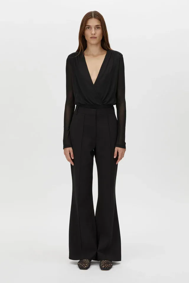 Ervina V-Neck Bodysuit Black