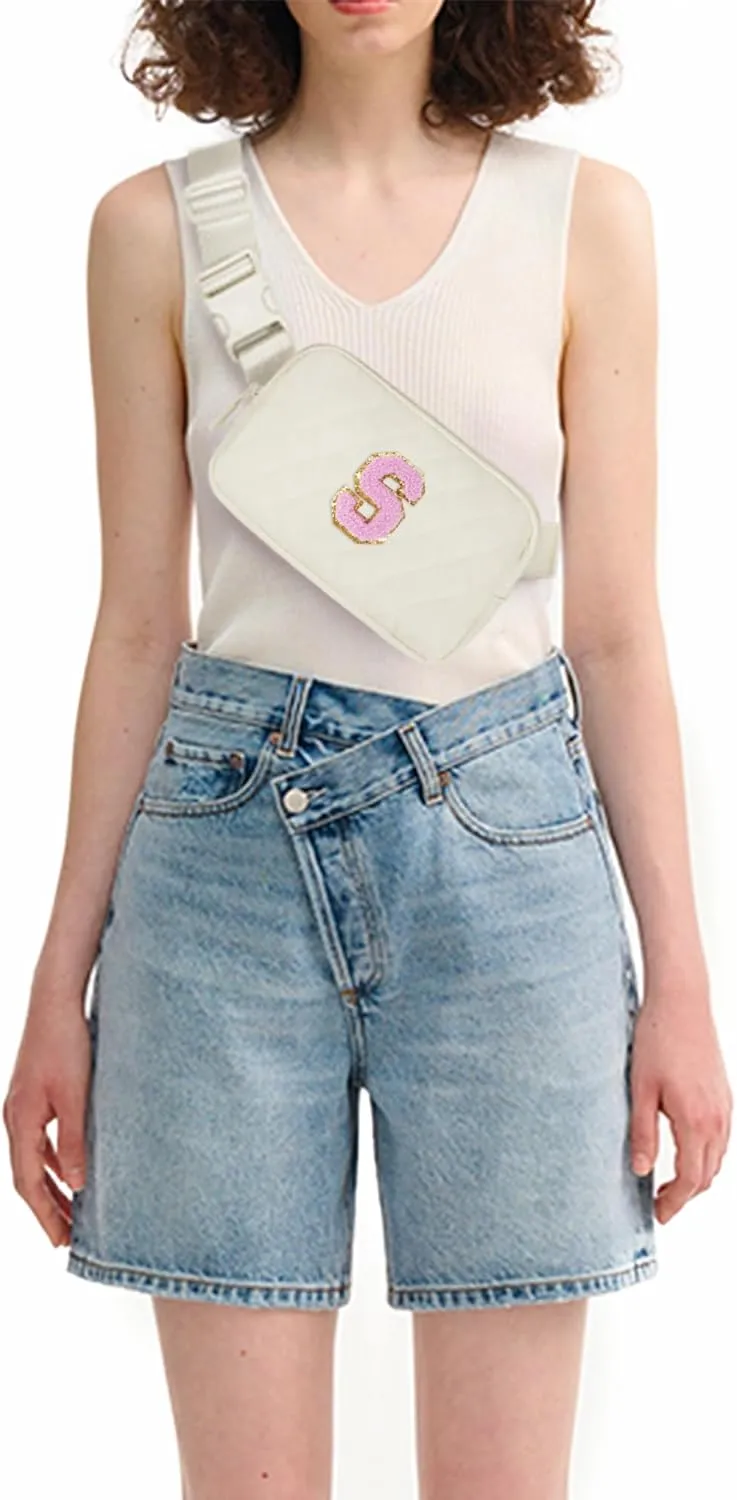 Essentials for Girls - Cute Teen Trendy Stuff Belt Bag - Cream, Pink