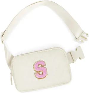 Essentials for Girls - Cute Teen Trendy Stuff Belt Bag - Cream, Pink