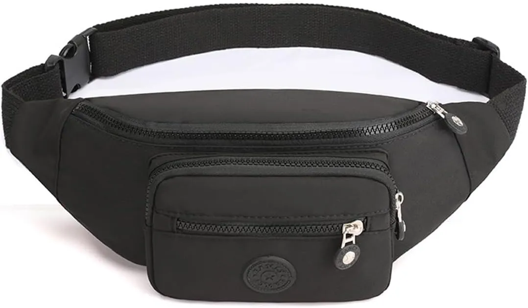 Fanny Pack Belt, Crossbody Bag for Women - Trendy Sling Bag (Black)