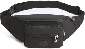 Fanny Pack Belt, Crossbody Bag for Women - Trendy Sling Bag (Black)