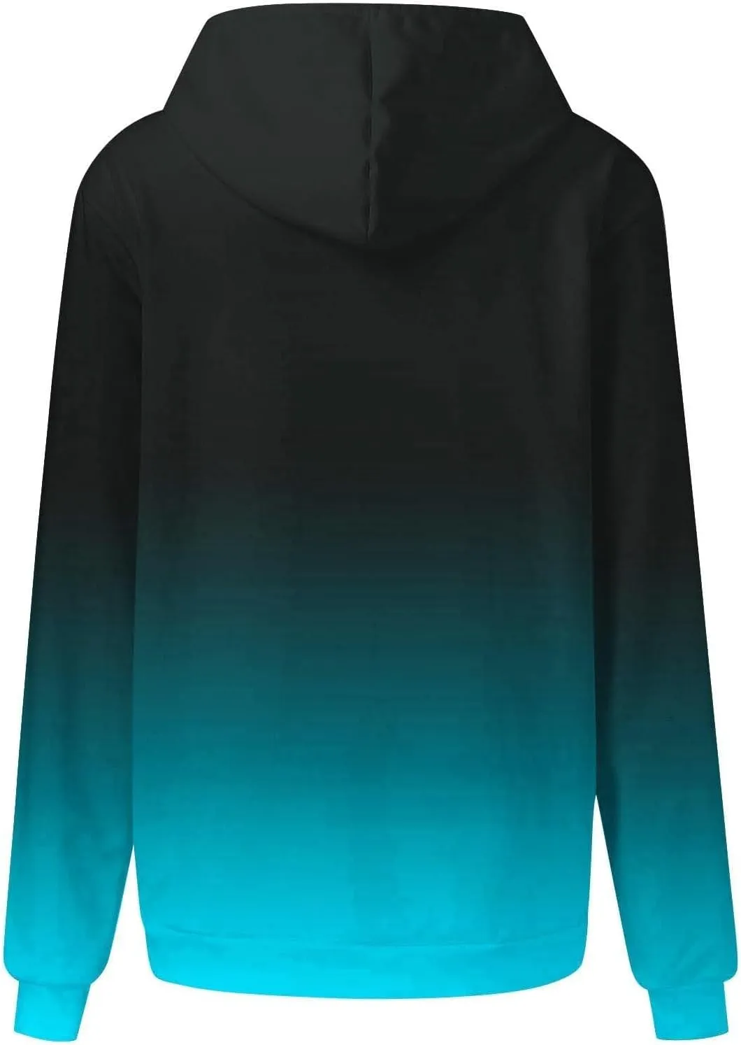 Fashion Ombre Tie Dye Hoodies for Teen Girls, Womens Casual Long Sleeve Hooded Pullover Gradient Baggy Sweatshirts